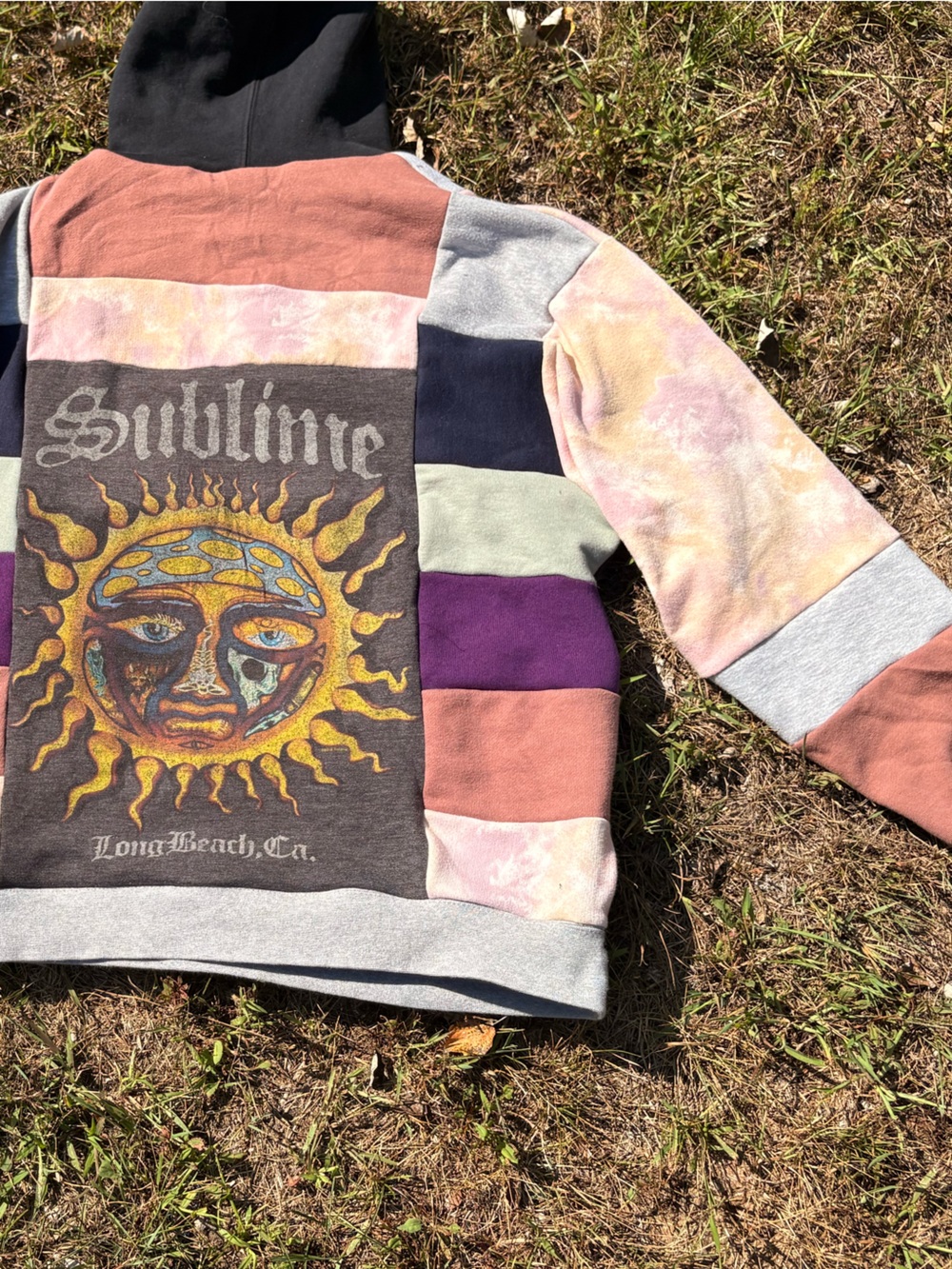 Upcycled Sublime patchwork hoodie - Picture 7 of 10
